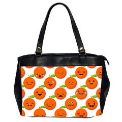 Seamless Background Orange Emotions Illustration Face Smile  Mask Fruits Office Handbags (2 Sides)  by Mariart