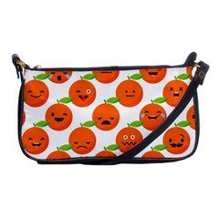 Seamless Background Orange Emotions Illustration Face Smile  Mask Fruits Shoulder Clutch Bags