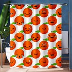 Seamless Background Orange Emotions Illustration Face Smile  Mask Fruits Shower Curtain 60  x 72  (Medium)  60 x72  Curtain