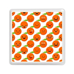 Seamless Background Orange Emotions Illustration Face Smile  Mask Fruits Memory Card Reader (square) 