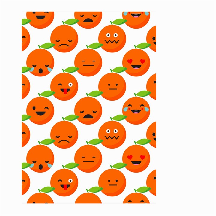 Seamless Background Orange Emotions Illustration Face Smile  Mask Fruits Large Garden Flag (Two Sides)