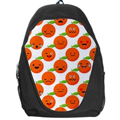 Seamless Background Orange Emotions Illustration Face Smile  Mask Fruits Backpack Bag