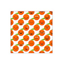 Seamless Background Orange Emotions Illustration Face Smile  Mask Fruits Satin Bandana Scarf by Mariart