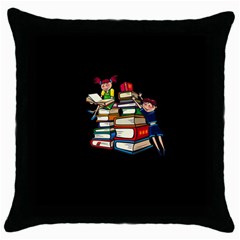 Back to school Throw Pillow Case (Black)