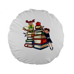 Back To School Standard 15  Premium Round Cushions by Valentinaart