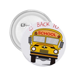 Back To School - School Bus 2 25  Buttons by Valentinaart