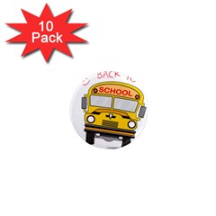 Back To School - School Bus 1  Mini Magnet (10 Pack)  by Valentinaart