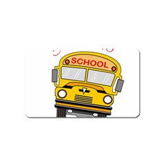 Back To School - School Bus Magnet (name Card) by Valentinaart