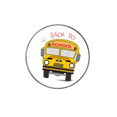 Back To School - School Bus Hat Clip Ball Marker (4 Pack) by Valentinaart