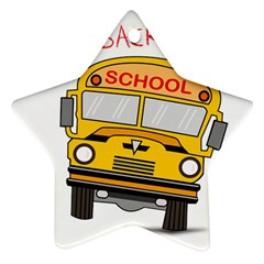 Back To School - School Bus Star Ornament (two Sides) by Valentinaart