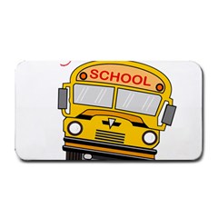 Back To School - School Bus Medium Bar Mats by Valentinaart