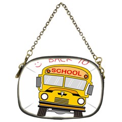 Back To School - School Bus Chain Purses (one Side)  by Valentinaart