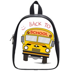 Back To School - School Bus School Bag (small) by Valentinaart