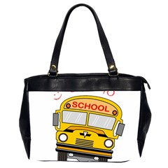 Back To School - School Bus Office Handbags (2 Sides)  by Valentinaart