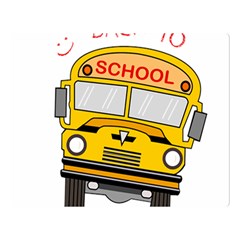 Back To School - School Bus Double Sided Flano Blanket (large)  by Valentinaart