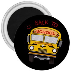 Back To School - School Bus 3  Magnets by Valentinaart