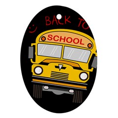 Back To School - School Bus Ornament (oval) by Valentinaart