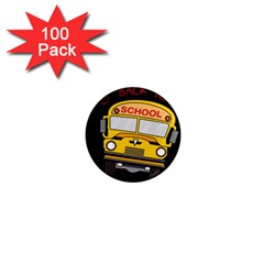 Back To School - School Bus 1  Mini Magnets (100 Pack)  by Valentinaart