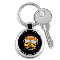 Back To School - School Bus Key Chains (round)  by Valentinaart