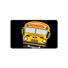 Back To School - School Bus Magnet (name Card) by Valentinaart