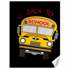 Back To School - School Bus Canvas 36  X 48   by Valentinaart