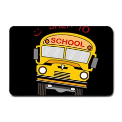 Back To School - School Bus Small Doormat  by Valentinaart