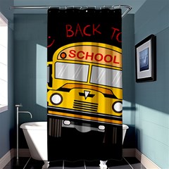 Back To School - School Bus Shower Curtain 36  X 72  (stall)  by Valentinaart