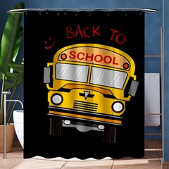 Back To School - School Bus Shower Curtain 60  X 72  (medium)  by Valentinaart