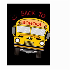 Back To School - School Bus Large Garden Flag (two Sides) by Valentinaart