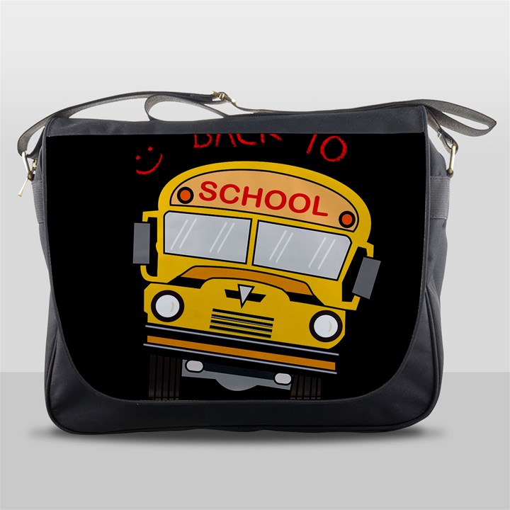 Back to school - school bus Messenger Bags