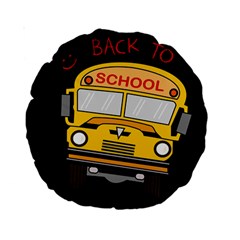 Back To School - School Bus Standard 15  Premium Round Cushions by Valentinaart