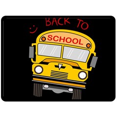 Back To School - School Bus Double Sided Fleece Blanket (large)  by Valentinaart