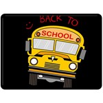 Back to school - school bus Double Sided Fleece Blanket (Large)  80 x60  Blanket Front