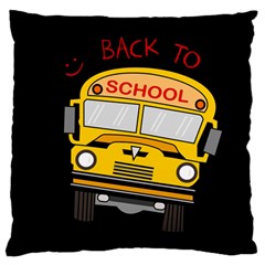 Back To School - School Bus Standard Flano Cushion Case (one Side) by Valentinaart