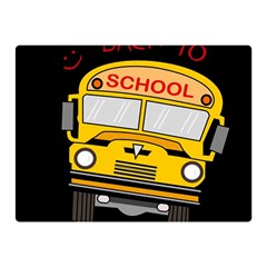 Back To School - School Bus Double Sided Flano Blanket (mini) 