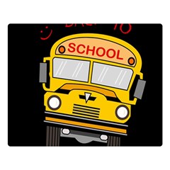 Back To School - School Bus Double Sided Flano Blanket (large)  by Valentinaart