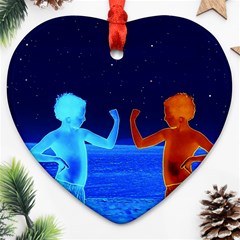 Space Boys  Ornament (heart) by Valentinaart