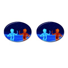 Space Boys  Cufflinks (oval) by Valentinaart