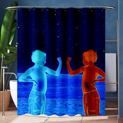 Space Boys  Shower Curtain 60  X 72  (medium)  by Valentinaart