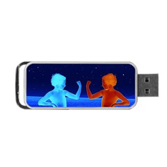 Space Boys  Portable Usb Flash (one Side) by Valentinaart