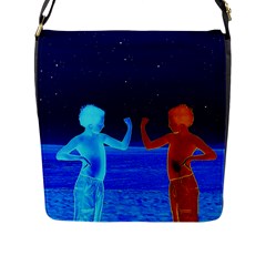 Space Boys  Flap Messenger Bag (l)  by Valentinaart