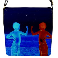 Space Boys  Flap Messenger Bag (s) by Valentinaart