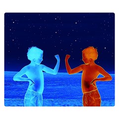 Space Boys  Double Sided Flano Blanket (small)  by Valentinaart