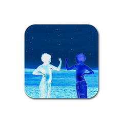 Space Boys  Rubber Square Coaster (4 Pack)  by Valentinaart