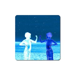 Space Boys  Square Magnet by Valentinaart