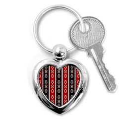 Folklore Pattern Key Chains (heart)  by Valentinaart