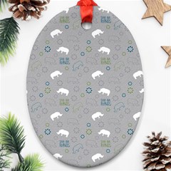 Shave Our Rhinos Animals Monster Ornament (oval)