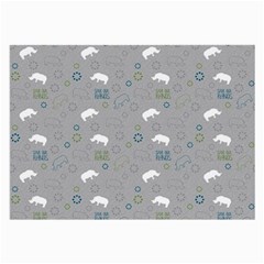 Shave Our Rhinos Animals Monster Large Glasses Cloth by Mariart