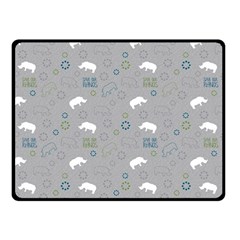 Shave Our Rhinos Animals Monster Fleece Blanket (small) by Mariart