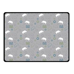 Shave Our Rhinos Animals Monster Double Sided Fleece Blanket (small)  by Mariart